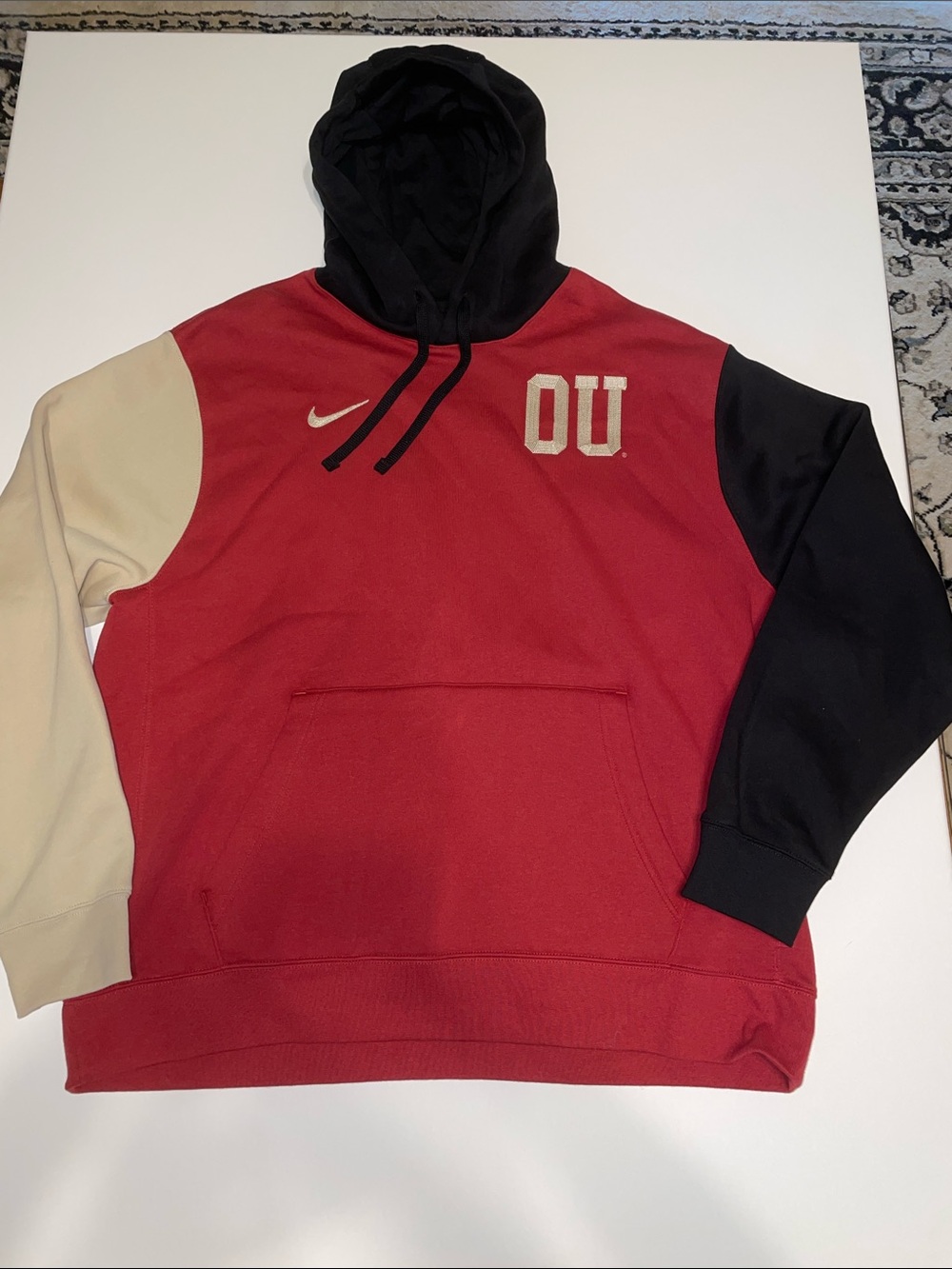 NWOT Nike Oklahoma University Color Block Hoodie Sweatshirt - Sz XXL